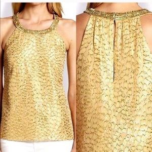 Lilly Pulitzer Gold Corsica Top